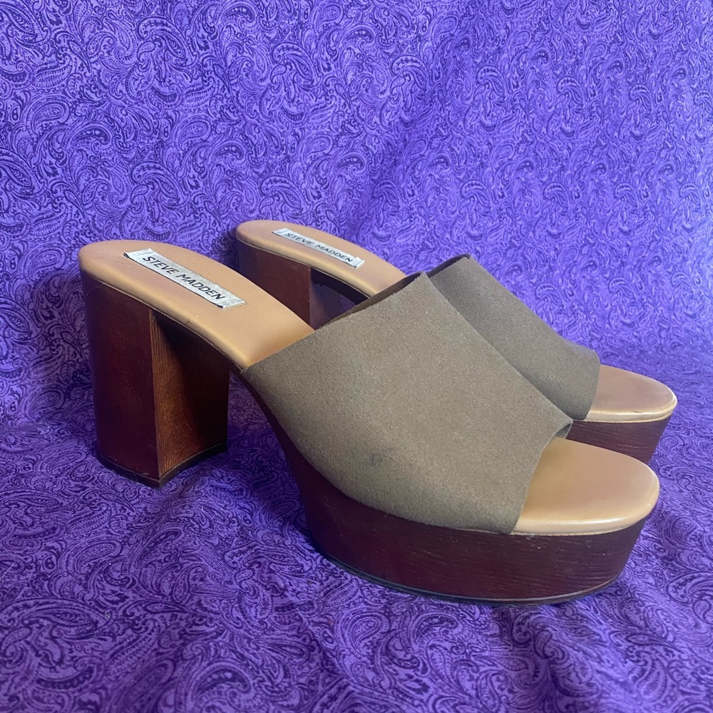 Brown and beige Steve Madden heels!! 🤎